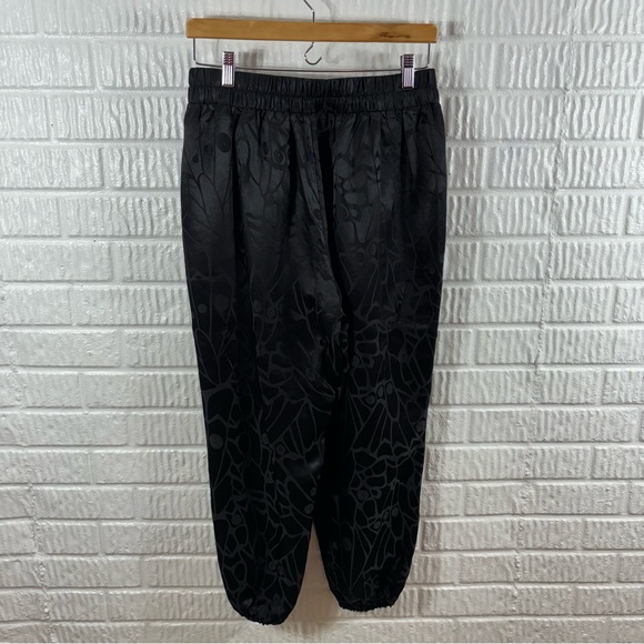 Anine Bing Logan Jogger Black Butterfly Jacquard Medium NWT - Picture 4 of 7